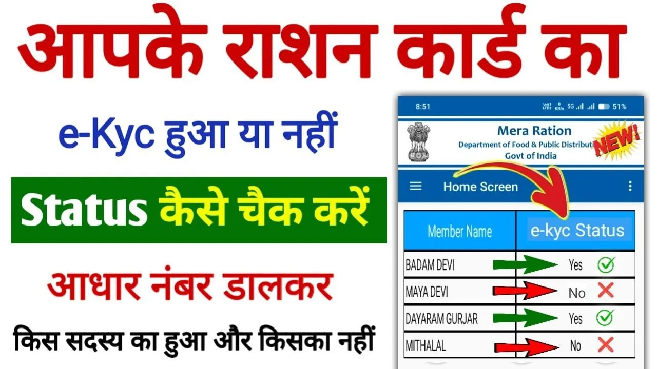 Ration Card eKYC Status Check