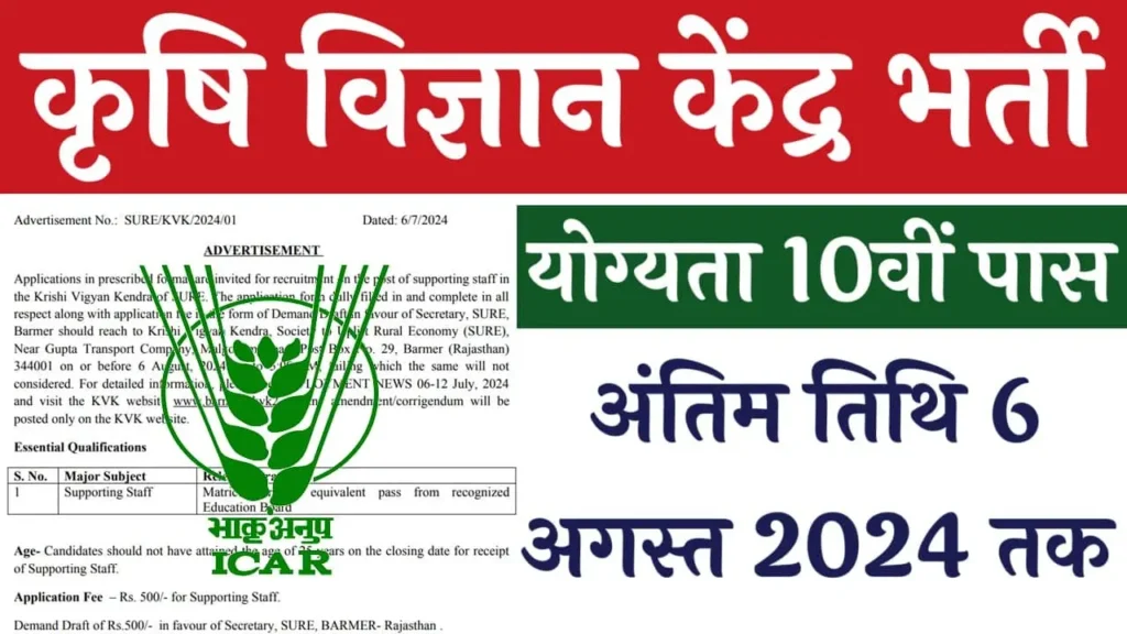 Krishi Vigyan Kendra Vacancy