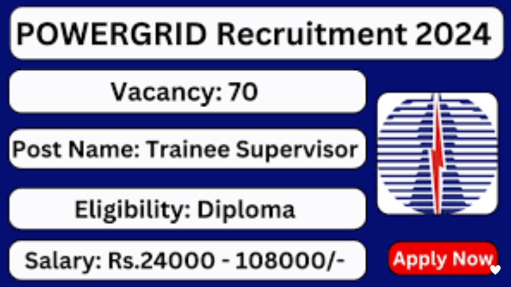 Electrical Supervisor 70 Recruitments 2024