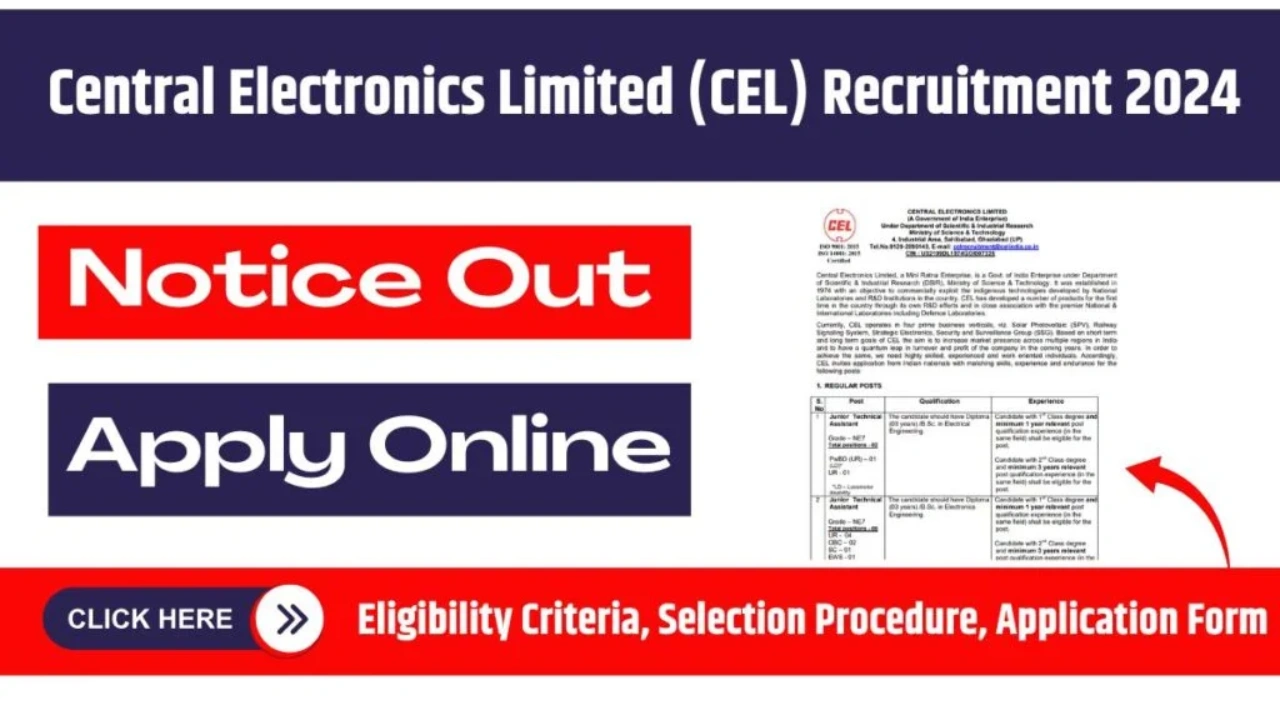 Central Electronics Limited 19 Recruitments